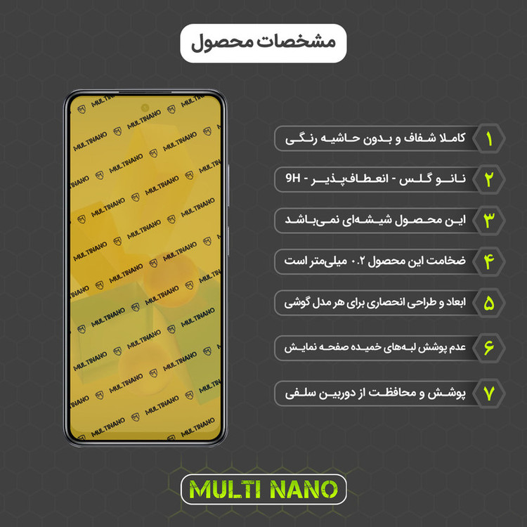 محافظ صفحه نمایش مولتی نانو مدل X-SFT مناسب برای گوشی موبایل انفینیکس Hot 40i به همراه محافظ پشت گوشی