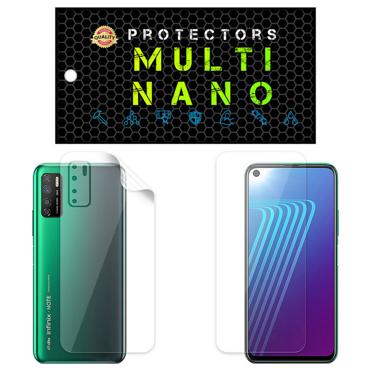 محافظ صفحه نمایش مولتی نانو مدل X-SFT مناسب برای گوشی موبایل انفینیکس Note 7 Lite به همراه محافظ پشت گوشی