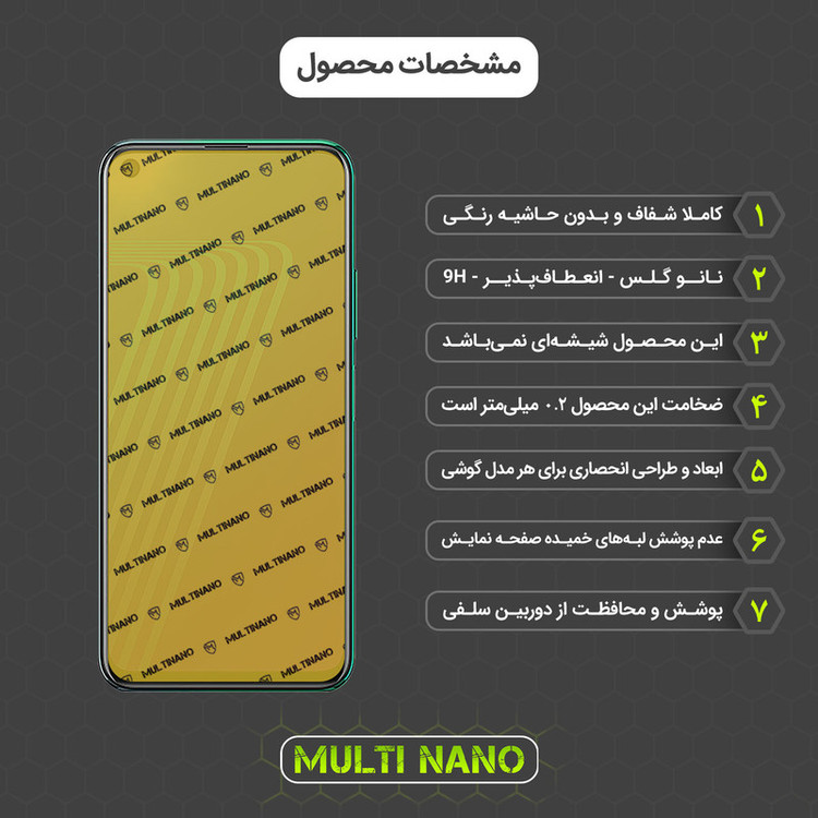 محافظ صفحه نمایش مولتی نانو مدل X-SFT مناسب برای گوشی موبایل انفینیکس Note 7 Lite به همراه محافظ پشت گوشی