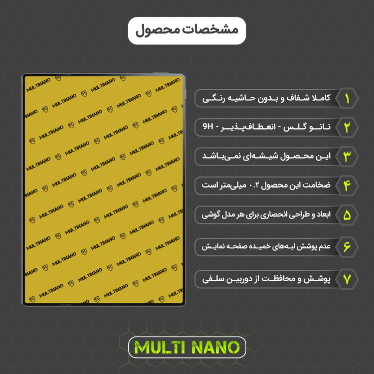 محافظ صفحه نمایش مولتی نانو مدل X-S1N مناسب برای تبلت ایسوس Transformer 3 Pro / T303