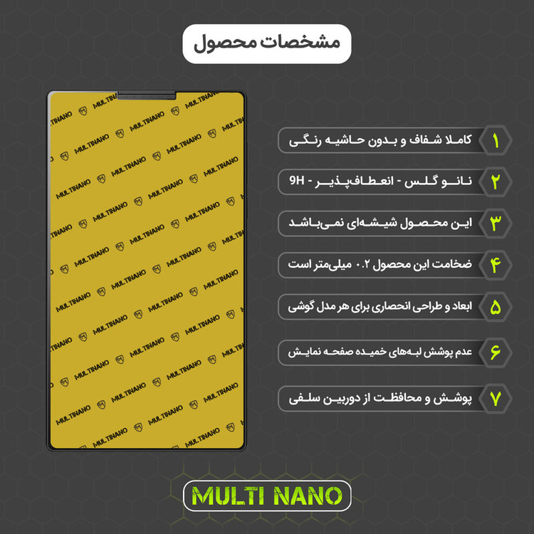 محافظ صفحه نمایش مولتی نانو مدل X-S1N مناسب برای تبلت لنوو Tab 2 A7-30