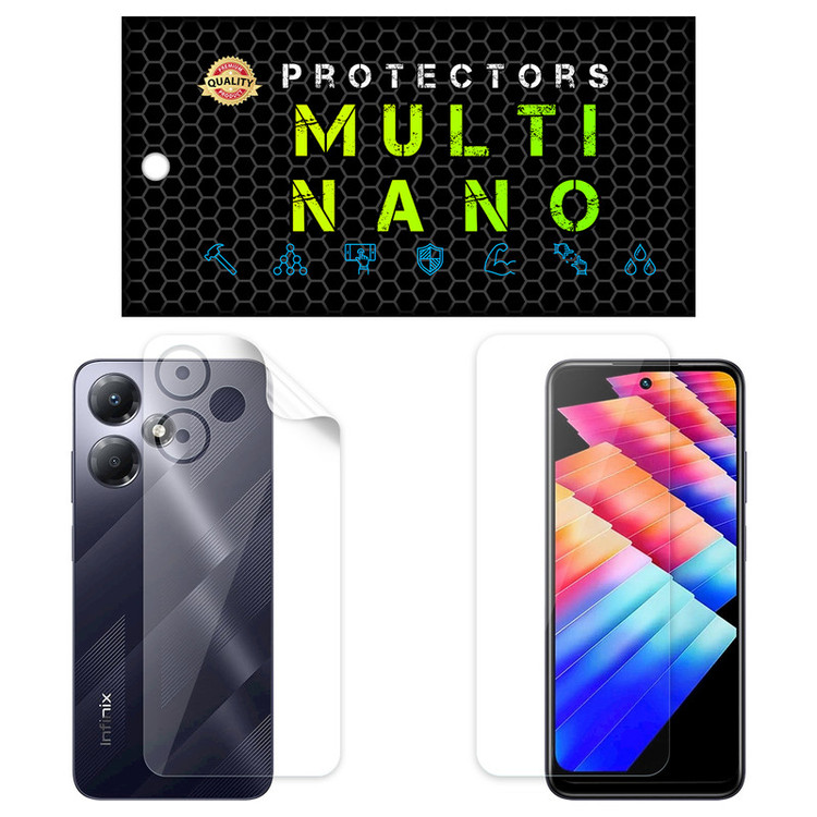 محافظ صفحه نمایش مولتی نانو مدل X-SFT مناسب برای گوشی موبایل اینفینیکس Hot 30 Play NFC به همراه محافظ پشت