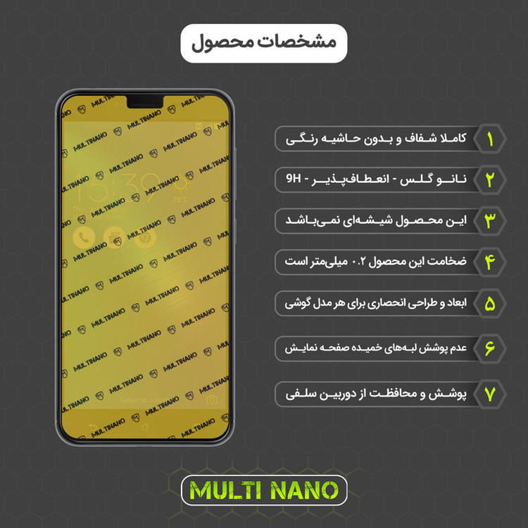 محافظ صفحه نمایش مولتی نانو مدل X-SFL مناسب برای گوشی موبایل ایسوس Zenfone 3 Max 5.5 in / ZC553KL به همراه برچسب پوششی