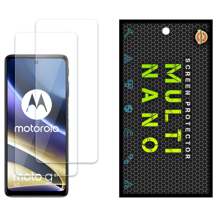 محافظ صفحه نمایش مولتی نانو مدل X-S2N مناسب برای گوشی موبایل موتورولا Moto G51 بسته دو عددی