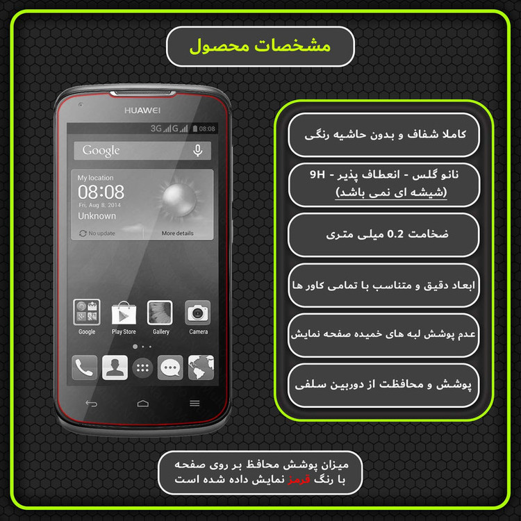 محافظ صفحه نمایش مولتی نانو مدل X-S1N مناسب برای گوشی موبایل هوآوی Ascend Y540