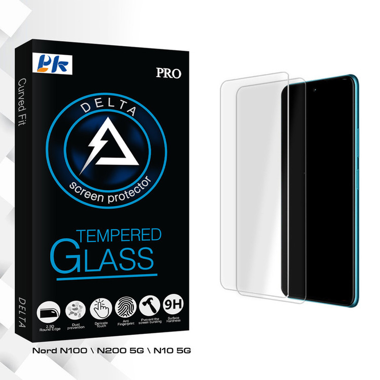 محافظ صفحه نمایش شیشه ای پی کی مدل Delta Glass MIX مناسب برای گوشی موبایل وان پلاس Nord N100 \ N200 5G \ N10 5G بسته دو عددی