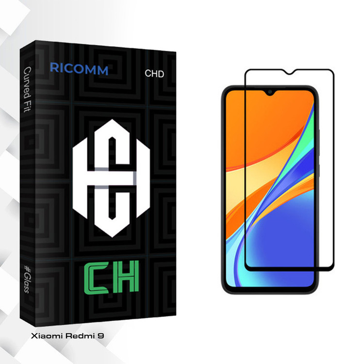 محافظ صفحه نمایش ریکام مدل CH glass مناسب برای گوشی موبایل شیائومی Redmi 9