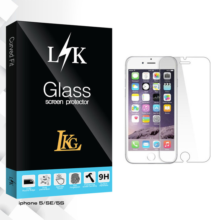محافظ صفحه نمایش ال کا جی مدل LK Glass مناسب برای گوشی موبایل اپل iphone 5/SE/5S