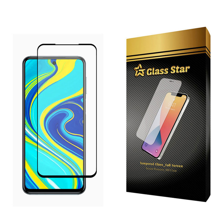 محافظ صفحه نمایش 5D گلس استار مدل FUL مناسب برای گوشی موبایل شیائومی Redmi Note 9 Pro