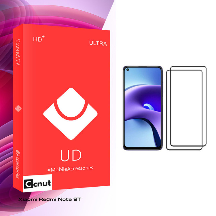 محافظ صفحه نمایش کوکونات مدل UD Glass مناسب برای گوشی موبایل شیائومی Redmi Note 9T بسته دو عددی