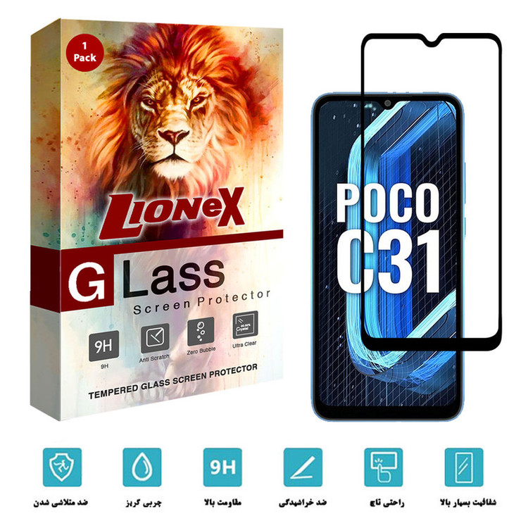 محافظ صفحه نمایش سرامیکی لایونکس مدل CRC-L مناسب برای گوشی موبایل شیائومی Poco C31