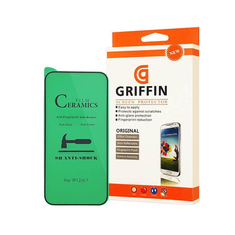 محافظ صفحه نمایش سرامیکی گریفین مدل FLCRG GN me مناسب برای گوشی موبایل اپل iPhone 12 Pro Max
