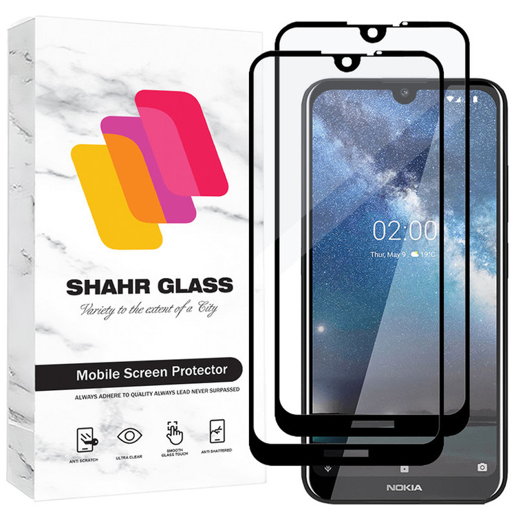 محافظ صفحه نمایش شیشه ای شهر گلس مدل FUL2 مناسب برای گوشی موبایل نوکیا 4.2 / 2.2 بسته دو عددی