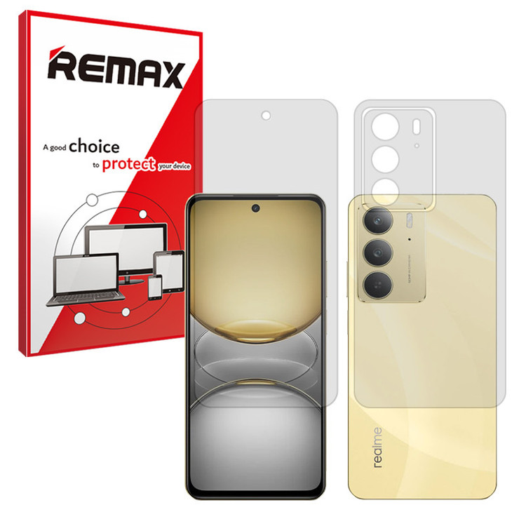 محافظ صفحه نمایش مات ریمکس مدل Resistant مناسب برای گوشی موبایل ریلمی C75 به همراه محافظ پشت گوشی