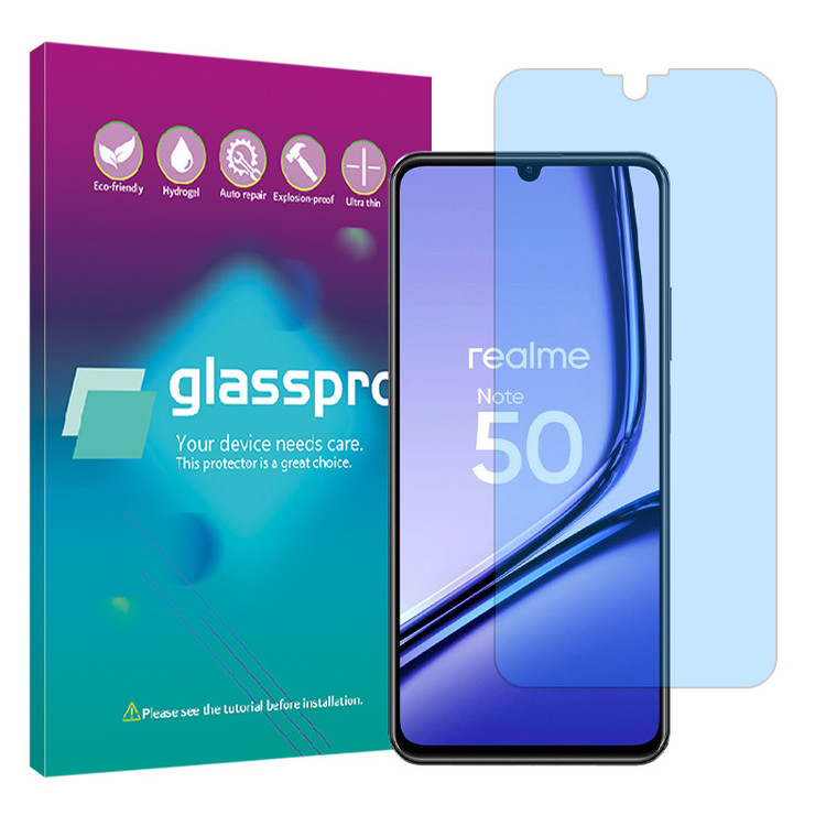محافظ صفحه نمایش ضد اشعه آبی گلس پرو مدل Resistant مناسب برای گوشی موبایل ریلمی Note 50