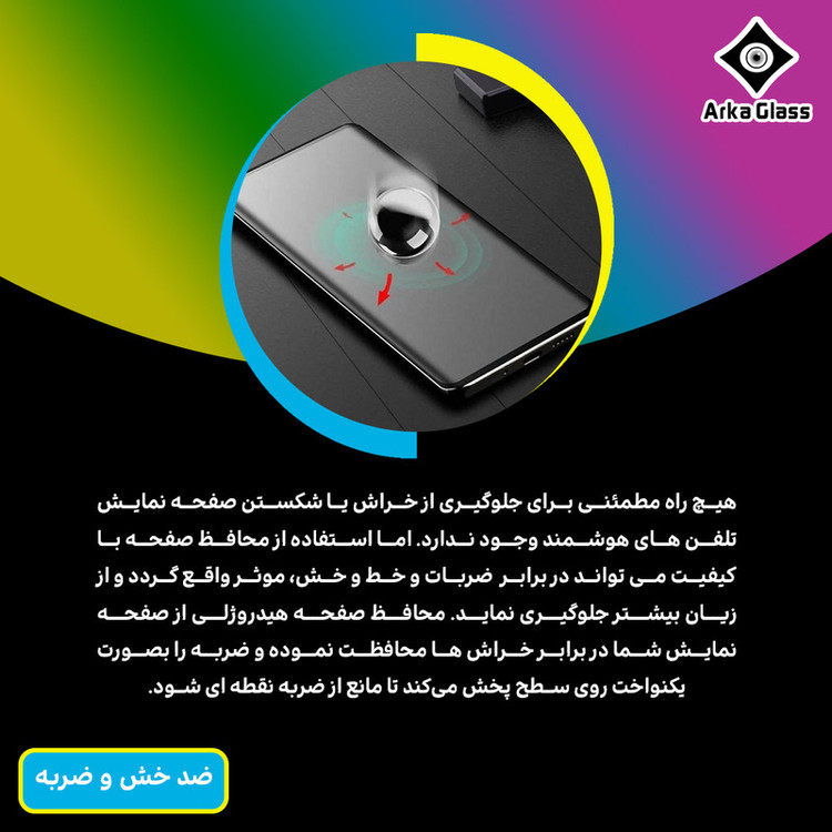 محافظ صفحه نمایش حریم شخصی آرکا گلس مدل Tough مناسب برای گوشی موبایل ریلمی Note 50