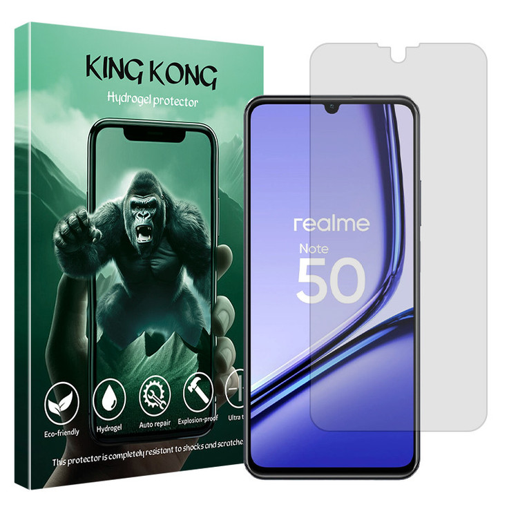 محافظ صفحه نمایش شفاف کینگ کونگ مدل Tough مناسب برای گوشی موبایل ریلمی Note 50
