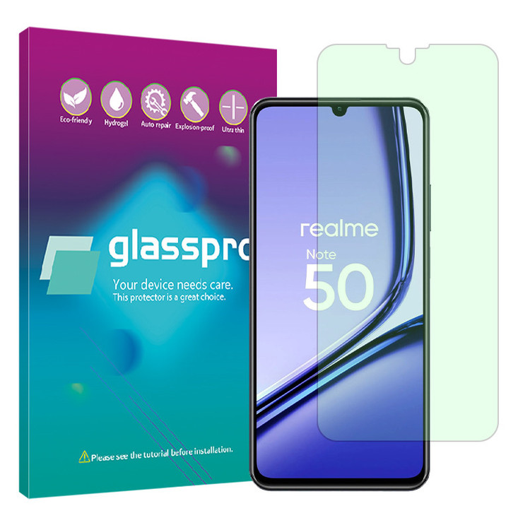 محافظ صفحه نمایش آنتی گرین گلس پرو مدل Resistant مناسب برای گوشی موبایل ریلمی Note 50