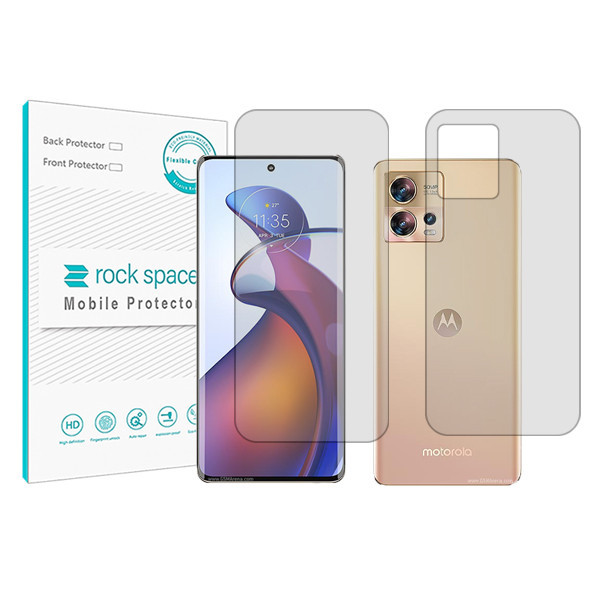 گلس محافظ صفحه نمایش شفاف هیدروژلی KUSA مدل HyGEL مناسب برای گوشی موبایل موتورولا Edge 30 Fusion به همراه محافظ پشت گوشی