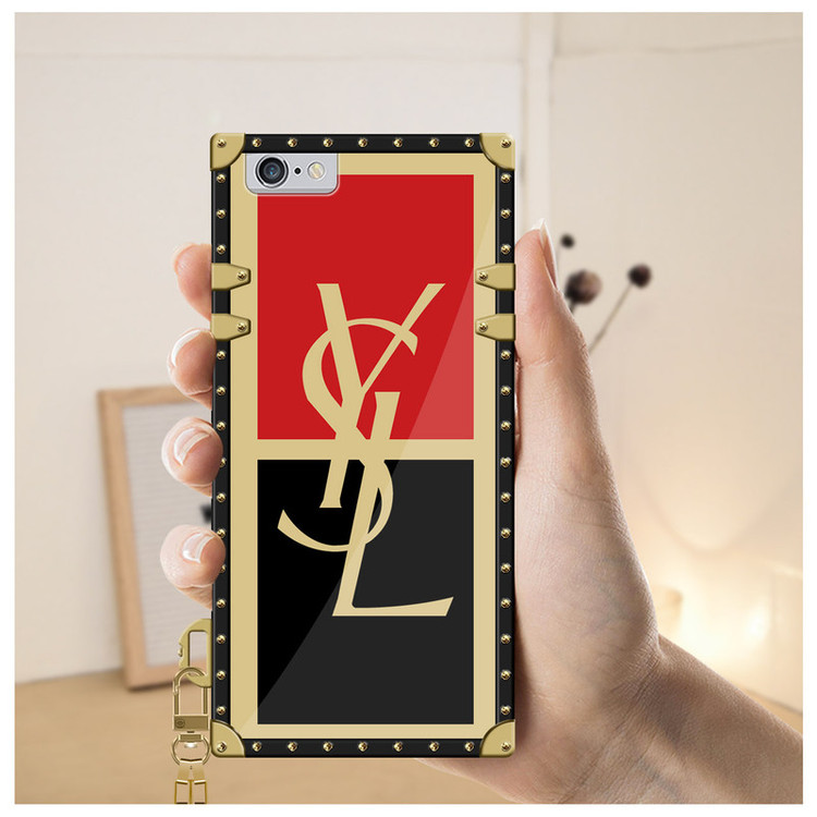 کاور فشن مدل صندوقی کد YSL مناسب برای گوشی اپل iPhone SE 2020 به همراه پلاک آویز