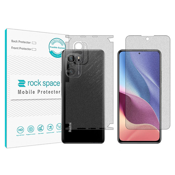 محافظ صفحه نمایش مات راک اسپیس مدل HyMTT مناسب برای گوشی موبایل شیائومی Redmi K40 Pro Plus به همراه محافظ پشت گوشی