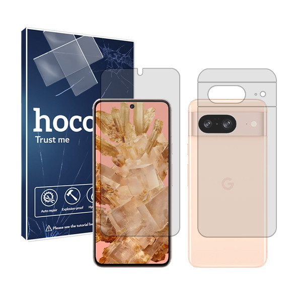 محافظ صفحه نمایش شفاف هوکو مدل HyGEL مناسب برای گوشی موبایل گوگل Pixel 8 به همراه محافظ پشت گوشی