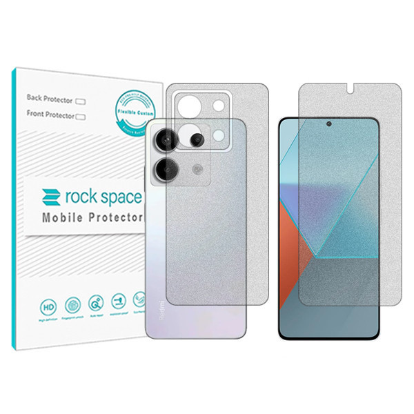 محافظ صفحه نمایش مات راک اسپیس مدل HyMTT مناسب برای گوشی موبایل شیائومی Redmi Note 13 Pro به همراه محافظ پشت