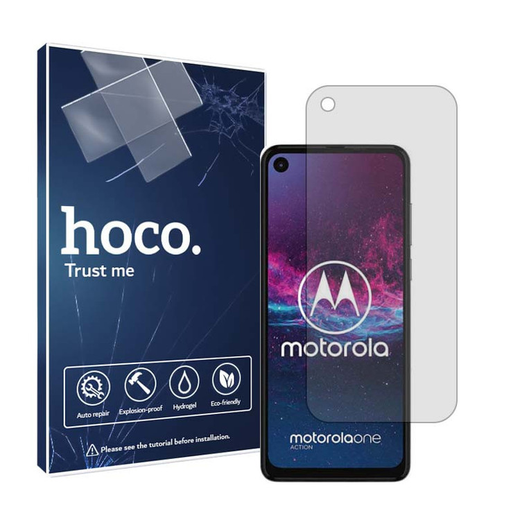 محافظ صفحه نمایش شفاف هوکو مدل HyGEL مناسب برای گوشی موبایل موتورولا Moto one action