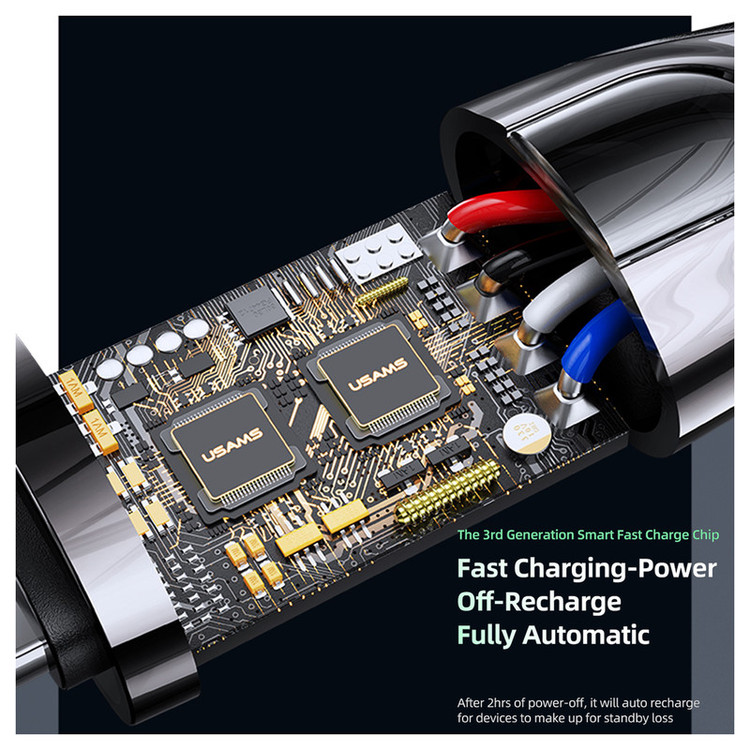 کابل تبدیل USB-C به لایتنینگ مدل US-SJ518 طول 1.2 متر
