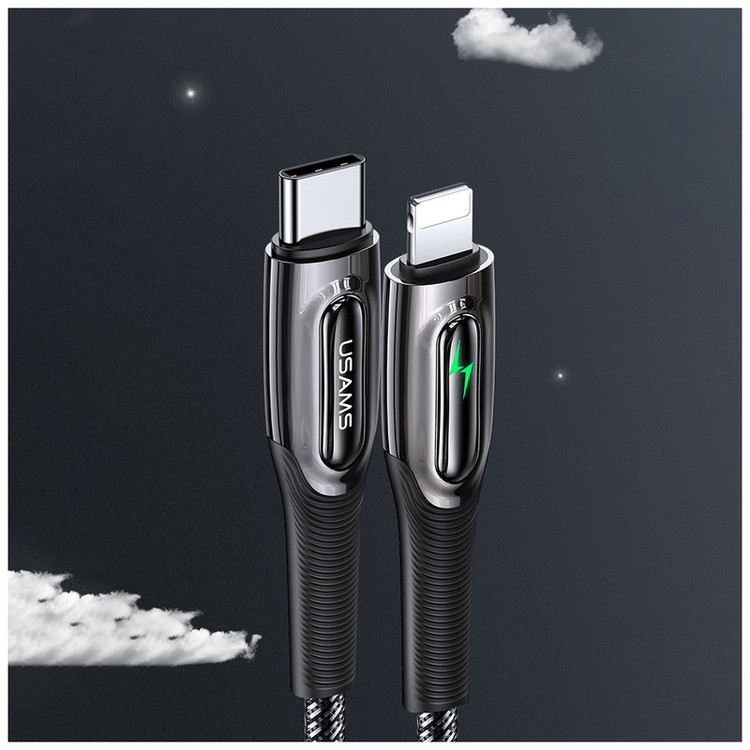 کابل تبدیل USB-C به لایتنینگ مدل US-SJ518 طول 1.2 متر
