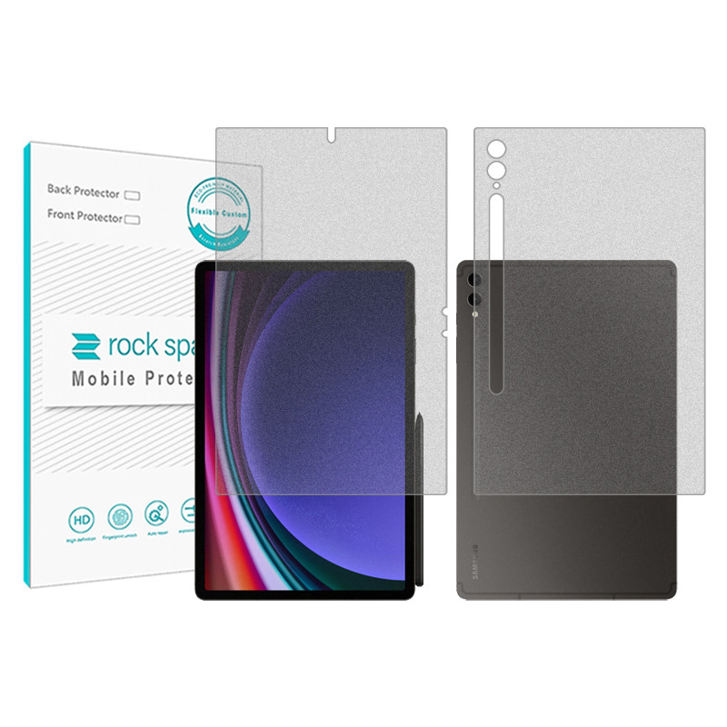 محافظ صفحه نمایش مات راک اسپیس مدل HyMTT مناسب برای تبلت سامسونگ Galaxy Tab S9 Plus به همراه محافظ پشت تبلت