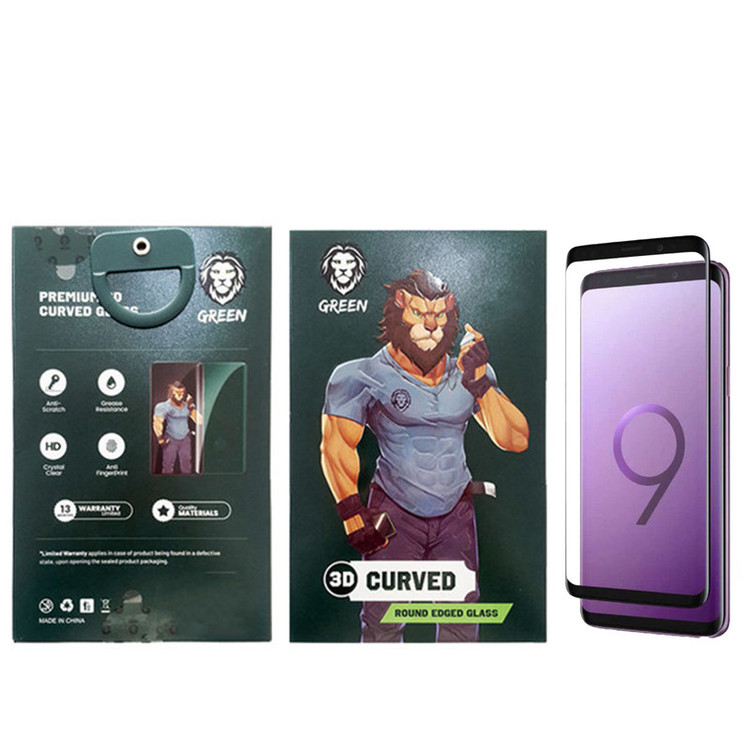 محافظ صفحه نمایش گرین مدل 3D-Curved مناسب برای گوشی موبایل سامسونگ Galaxy S9