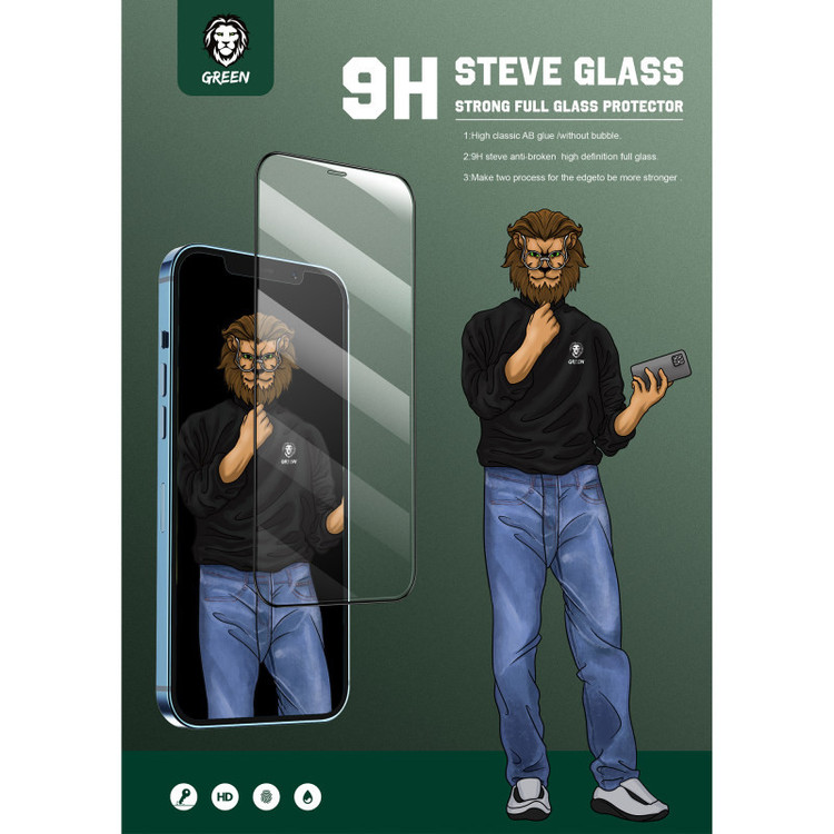 محافظ صفحه نمایش گرین مدل steve glass مناسب برای گوشی موبایل اپل iphone 14 pro