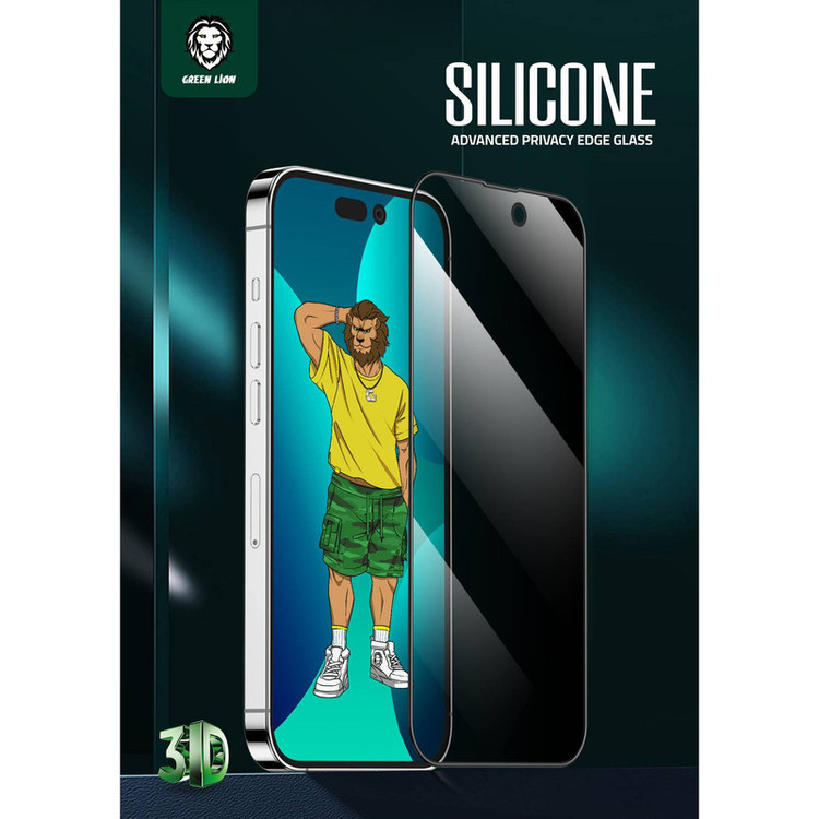 محافظ صفحه نمایش حریم شخصی گرین مدل Silicone Privacy-HD Plus مناسب برای گوشی موبایل اپل iPhone 14 Pro Max