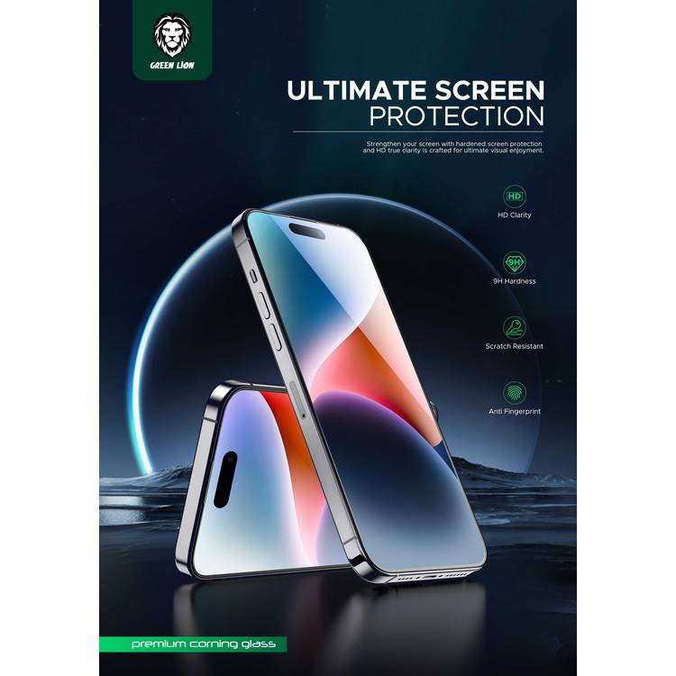 محافظ صفحه نمایش گرین لاین مدل 3D Corning Pro مناسب برای گوشی موبایل اپل iphone 15 pro