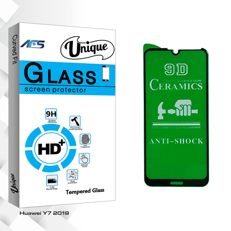 محافظ صفحه نمایش سرامیکی ای اف اس مدل Unique Glass مناسب برای گوشی موبایل هوآوی Y7 2019