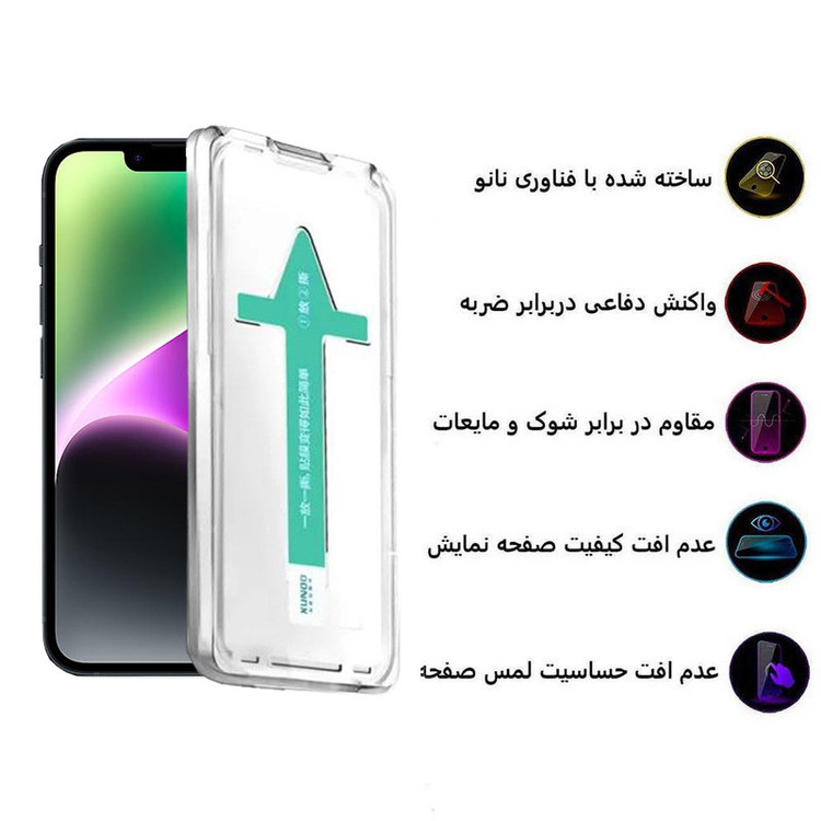 محافظ صفحه نمایش اپیکوی مدل Xundd Axe Easy install مناسب برای گوشی موبایل اپل iPhone 13/14/13 Pro