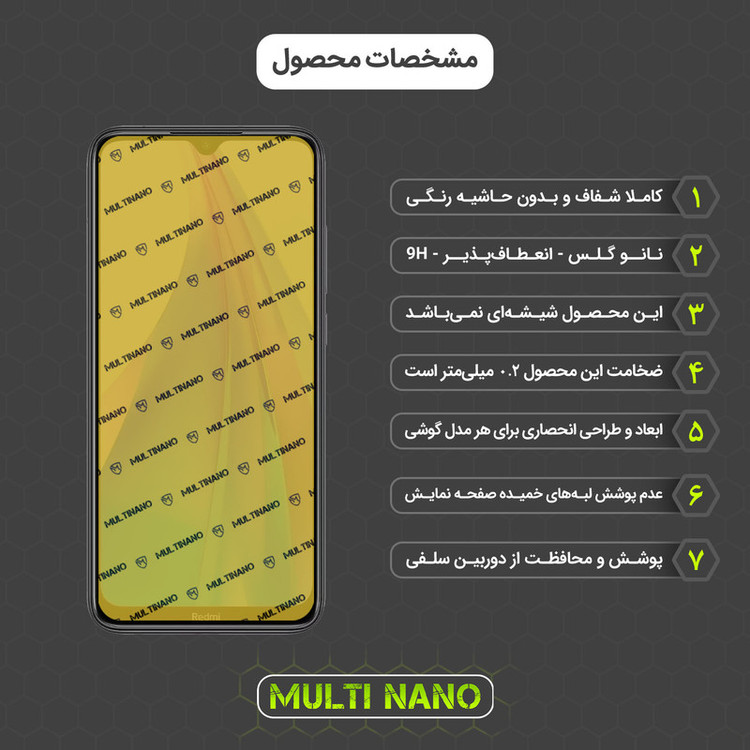 محافظ صفحه نمایش مولتی نانو مدل X-S1N مناسب برای گوشی موبایل شیائومی Redmi Note 8T