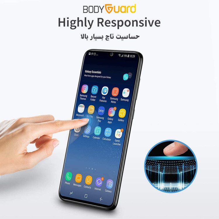 محافظ صفحه نمایش بادیگارد مدل FSA مناسب برای گوشی موبایل سامسونگ Galaxy A11