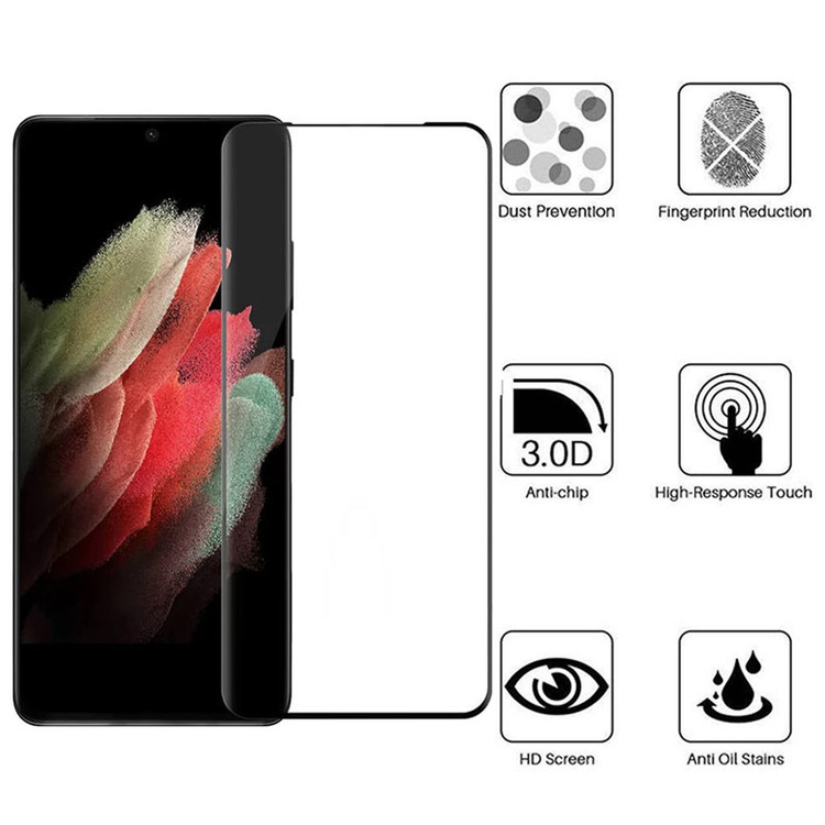 محافظ صفحه نمایش مدل Full-Glue مناسب برای گوشی موبایل سامسونگ Galaxy S21 Ultra