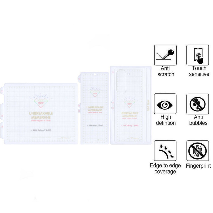 محافظ صفحه نمایش بوف مدل Hydrogel مناسب برای گوشی موبایل سامسونگ Galaxy Z Fold 5 به همراه محافظ پشت گوشی