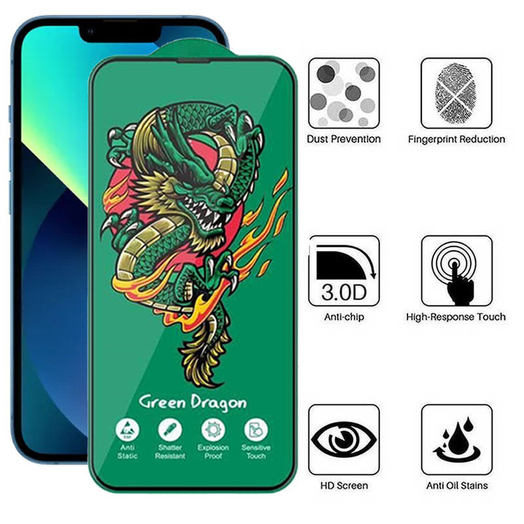 محافظ صفحه نمایش اپیکوی مدل Green Dragon ExplosionProof مناسب برای گوشی موبایل اپل iPhone 13 / 13 Pro/ 14