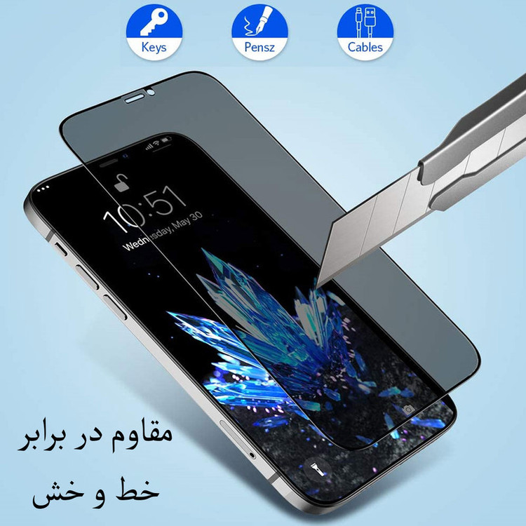 محافظ صفحه نمایش حریم شخصی مدل PRV مناسب برای گوشی موبایل اپل iPhone 12 Pro Max