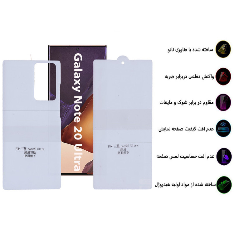 محافظ صفحه نمایش و پشت گوشی بوف مدل Epic16 مناسب برای گوشی موبایل سامسونگ Galaxy Note 20 Ultra