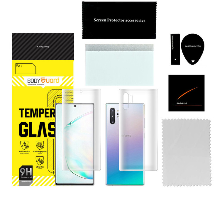 محافظ صفحه نمایش مات بادیگارد مدل HydroGel مناسب برای گوشی موبایل سامسونگ Galaxy Note 10 Plus به همراه محافظ پشت