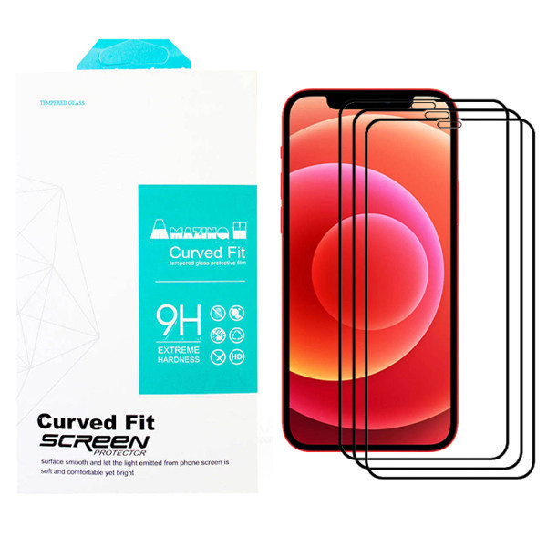 محافظ صفحه نمایش سرامیکی مدل AMAZING مناسب برای گوشی موبایل اپل Iphone 12 ProMax بسته سه عددی