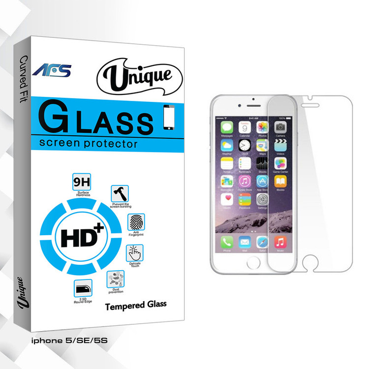 محافظ صفحه نمایش ای اف اس مدل Unique Glass مناسب برای گوشی موبایل اپل iphone 5/SE/5S