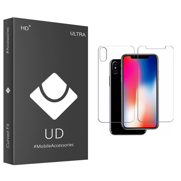 محافظ صفحه نمایش شیشه ای یو دی مدل +HD مناسب برای گوشی اپل آیفون X