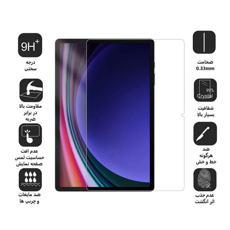محافظ صفحه نمایش 5D اپیکوی مدل Super Power مناسب برای تبلت سامسونگ Galaxy Tab X610/ X616B/ X810/ X816B/ X800/ X806/ T976B/ T975/ T730/ T736B