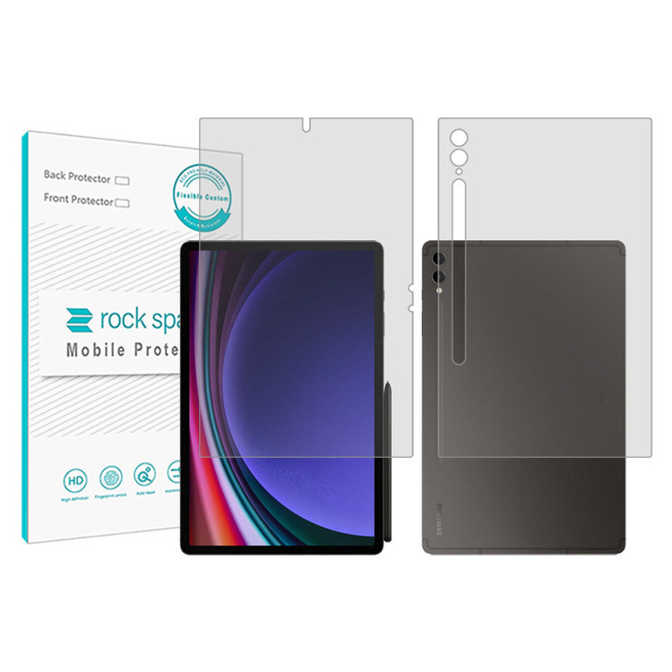 محافظ صفحه نمایش شفاف راک اسپیس مدل Hygel مناسب برای تبلت سامسونگ Galaxy Tab S9 Plus به همراه محافظ پشت تبلت